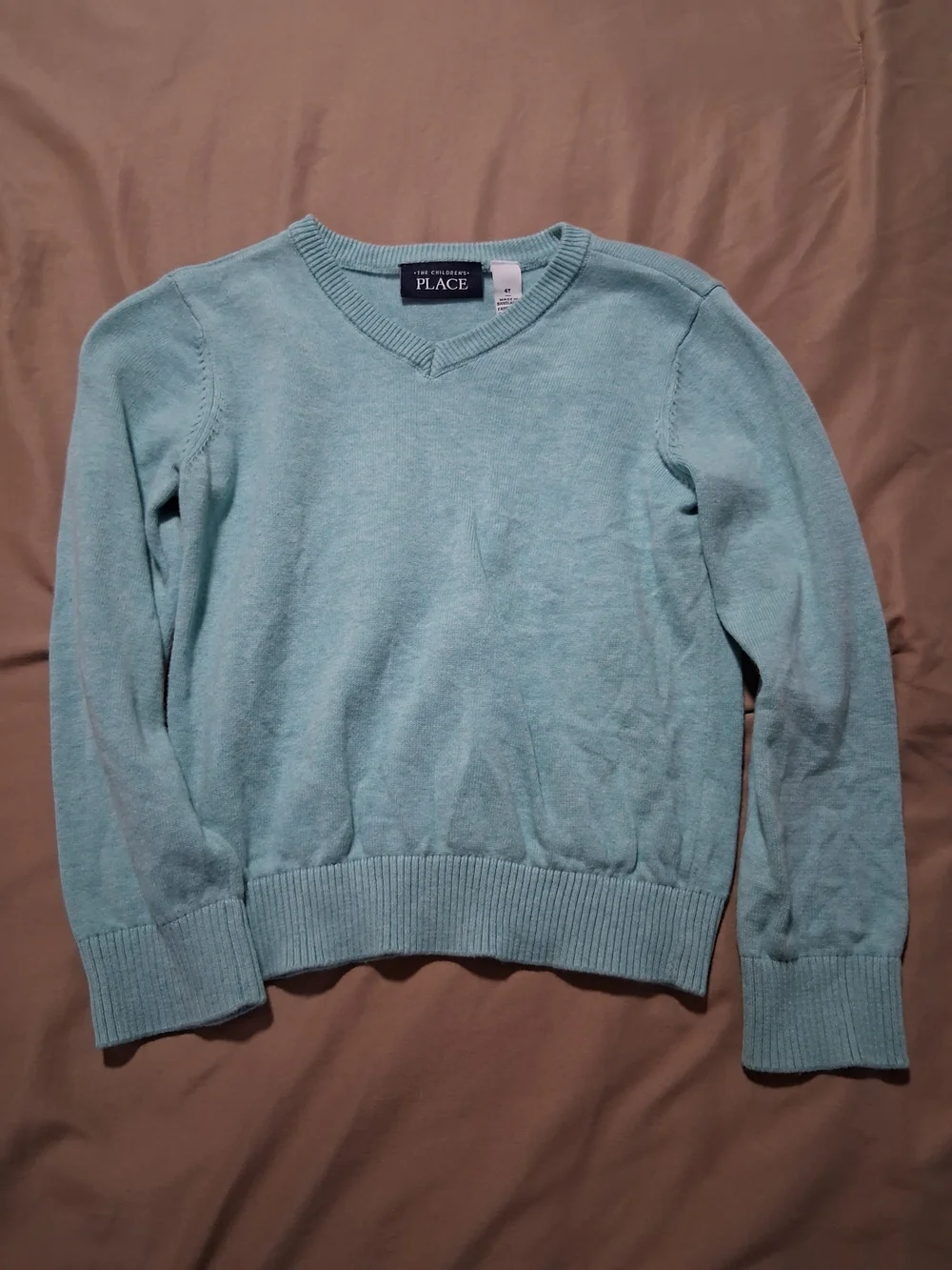 The Children's Place Mint Green Sweater Garanimals Tan Pants Boys Casual Set 4T